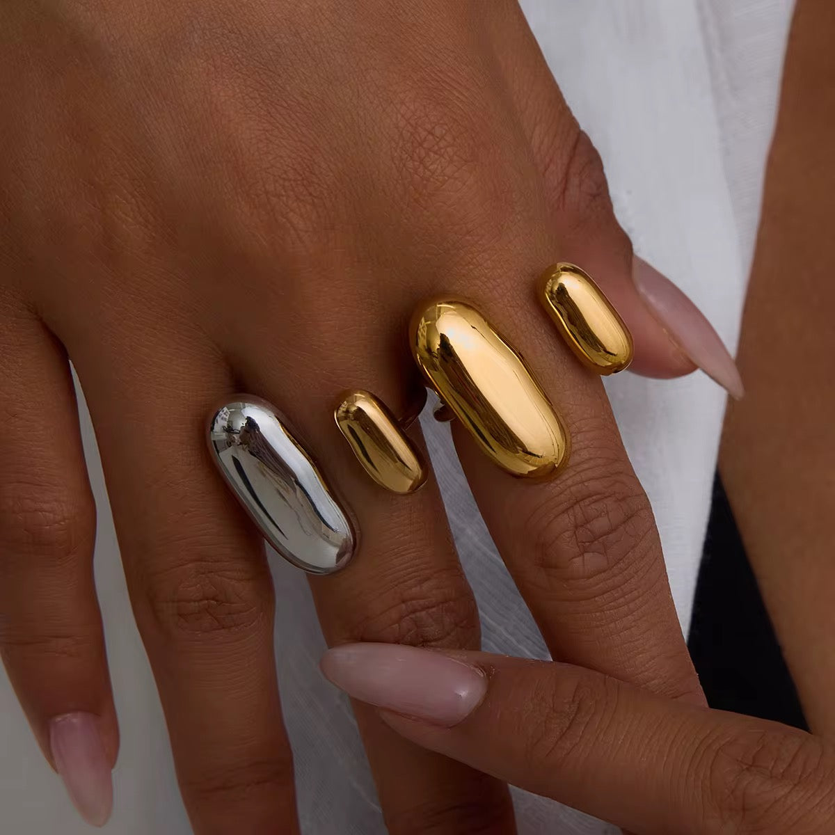 Luxe 5-Piece Personalized Jewelry Set – Initial Necklace, Earrings, Adjustable Ring & Bracelet + Premium Jewelry Case