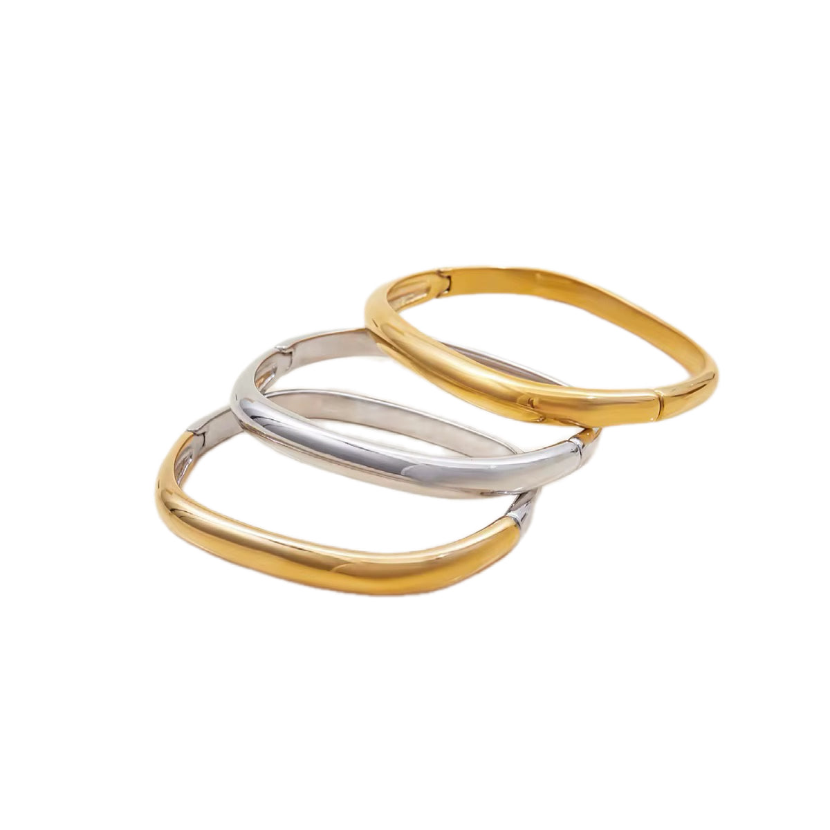Rectangular Bold Non Tarnish Bangle